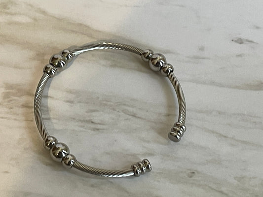 Silver Adjustable bangle